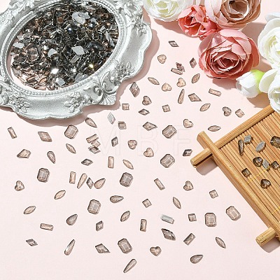 Transparent Flat Back Glass Rhinestone Cabochons MRMJ-T063-369A-1