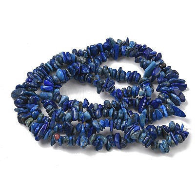 Natural Lapis Lazuli Chip Beads Strands X-G-E271-121-1