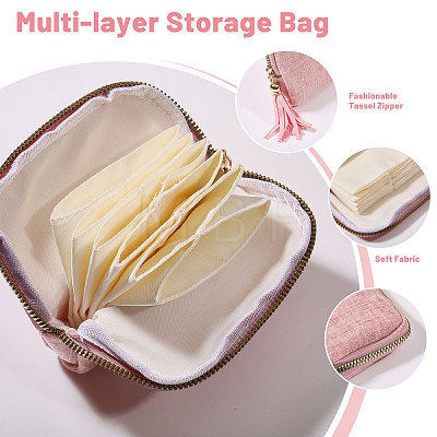 Velvet Jewelry Storage Zipper Bags with Tassel ABAG-WH0045-76-1