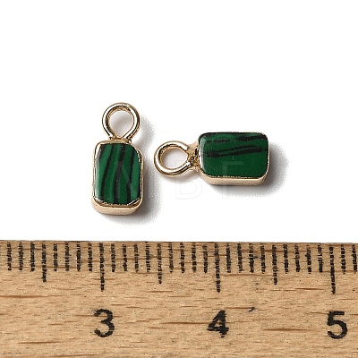Synthetic Malachite Rectangle Charms G-Q169-07G-03-01-1