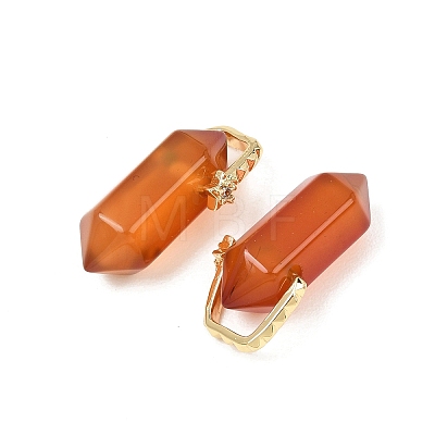 Natural Carnelian Double Terminal Pendants GG-CBA4154-07G-01-1