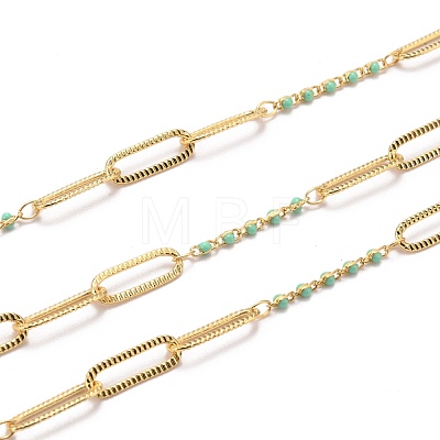 Golden Plated Handmade Enamel Beaded Chains CHC-H101-01G-K-1