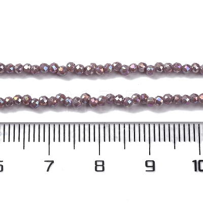 Transparent Electroplate Glass Beads Strands EGLA-H107-01A-B05-1