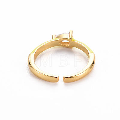 Brass Enamel Cuff Rings RJEW-T016-27J-NF-1