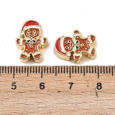 Brass Enamel Beads KK-L255-16G-01-1