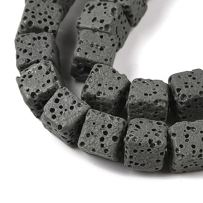 Natural Lava Rock Beads Strands G-L435-01-6mm-23-1