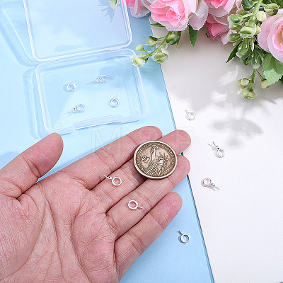 10Pcs 2 Styles 925 Sterling Silver Screw Eye Peg Bails STER-ME0001-55-1