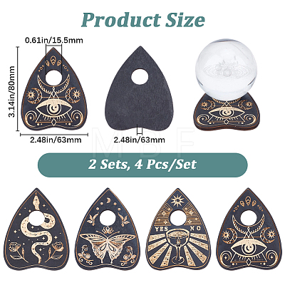 8Pcs Mini Wood Crystal Ball Display Bases AJEW-CN0007-77-1