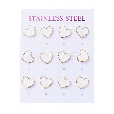 304 Stainless Steel Stud Earrings EJEW-I235-04G-C-1