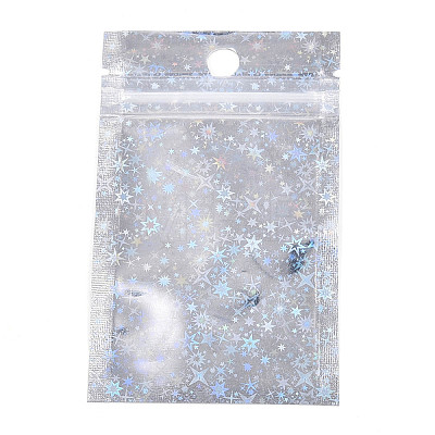 Glitter Holographic Star Plastic Packaging Yin-yang Resealable Bags OPP-N002-02J-1