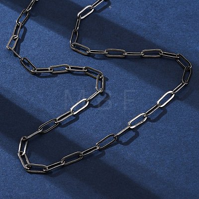 Brass Paperclip Chains Necklaces for Women NJEW-D302-69B-1