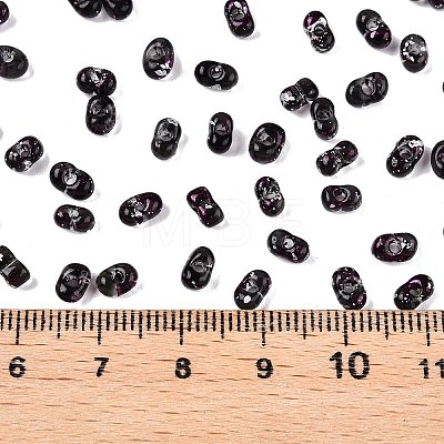 Picasso Spray Painted Glass Seed Beads SEED-T006-04-36-1