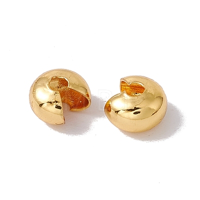 Brass Crimp Beads Covers KK-P219-05D-G02-1