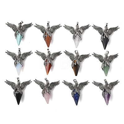 Natural & Synthetic Mixed Stone Pendants GG-C001-02-1