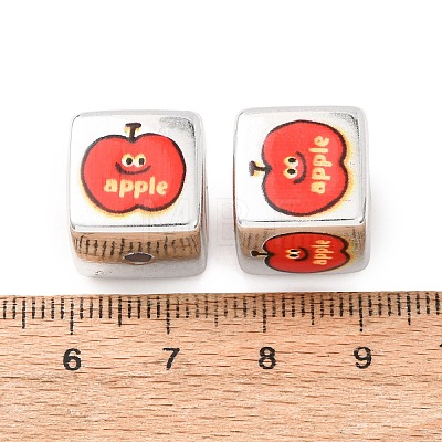 Printed Plating Acrylic Beads AC-CBA655C-17D-1