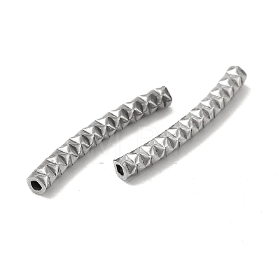 Non-Tarnish Textured 304 Stainless Steel Tube Beads LS-STAS-P319-41P-1