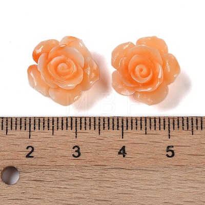 Synthetic Coral 3D Flower Rose Beads CORA-A005-14mm-30-1