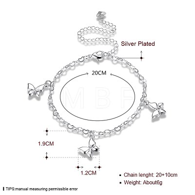 Trendy Brass Charm Anklets AJEW-BB31010-1