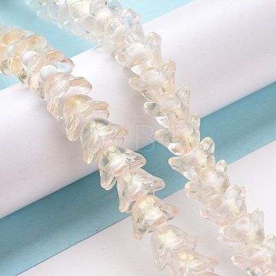 Transparent Glass Beads Strands LAMP-H061-01D-02-1