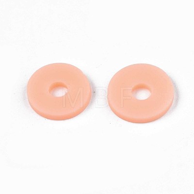Flat Round Eco-Friendly Handmade Polymer Clay Beads CLAY-R067-8.0mm-13-1