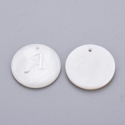 Freshwater Shell Pendants SHEL-Q018-01-1