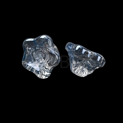 Electroplate Transparent Glass Beads GLAA-T025-81A-01-1