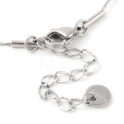 Non-Tarnish 304 Stainless Steel Cardano Chain Heart Pendant Necklaces for Women NJEW-Z046-01P-1