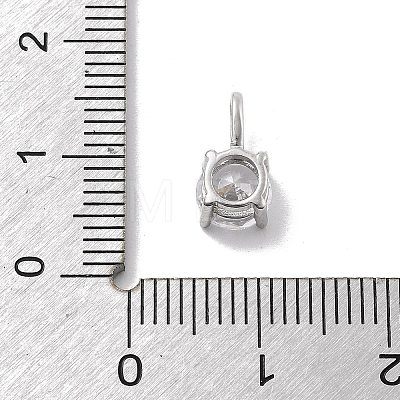 925 Sterling Silver with Cubic Zirconia Charms STER-Q004-04P-1