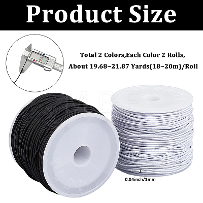 4Rolls 2 Colors Elastic Cords EC-PA0001-02A-1