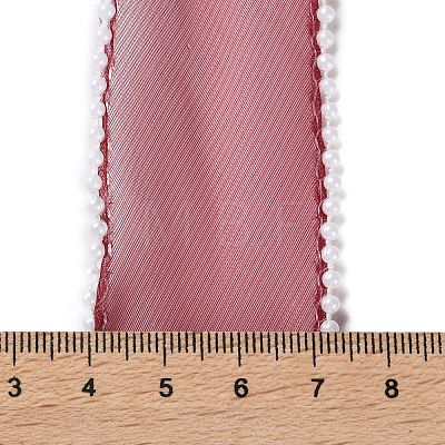 5 Yards ABS Pearl Edged Mesh Ribbon for Bowknot Making OCOR-B004-01A-03-1