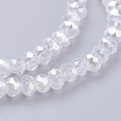 Electroplate Glass Beads Strands X-EGLA-R048-2mm-01-1