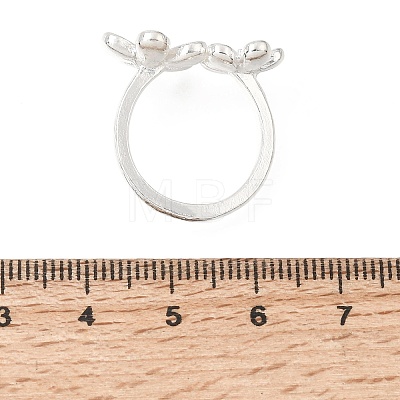 Alloy Enamel Cuff Open Rings for Women RJEW-T036-01P-1