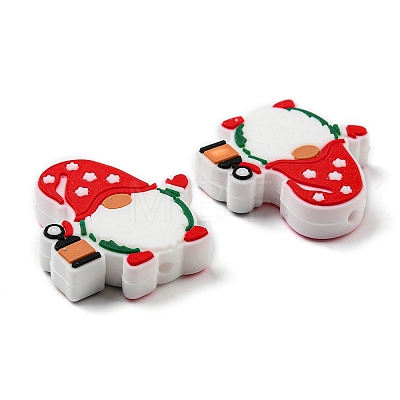 Santa Claus Christmas Food Grade Eco-Friendly Silicone Beads SIL-D001-01-1