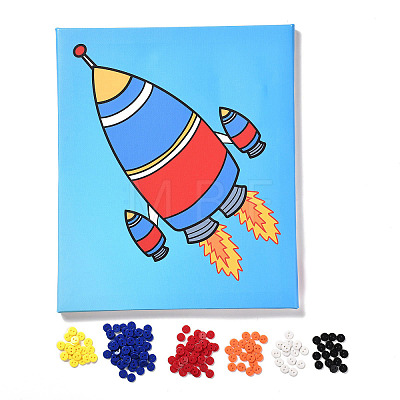 Creative DIY Rocket Pattern Resin Button Art DIY-Z007-29-1