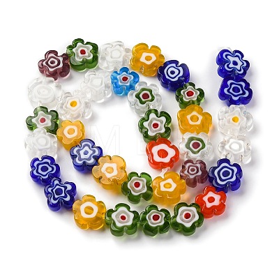 Handmade Millefiori Lampwork Beads Strands X-LAMP-G164-03J-1