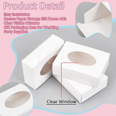 Rectangle Folding Paper Storage Boxes CON-WH0106-01B-01-1
