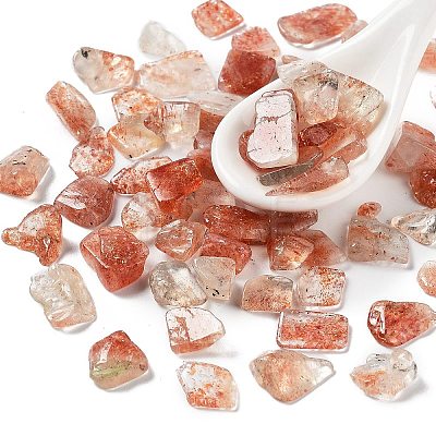 Natural Sunstone Chips Beads G-M428-03A-1