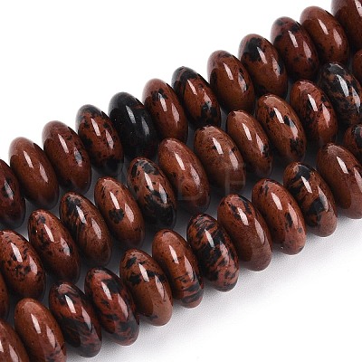 Natural Mahogany Obsidian Beads Strands G-T144-49C-01-1
