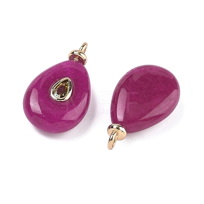 Dyed Natural White Jade Pendants KK-C251-01A-04-1
