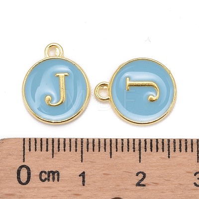 Golden Plated Alloy Enamel Charms ENAM-S118-04J-1