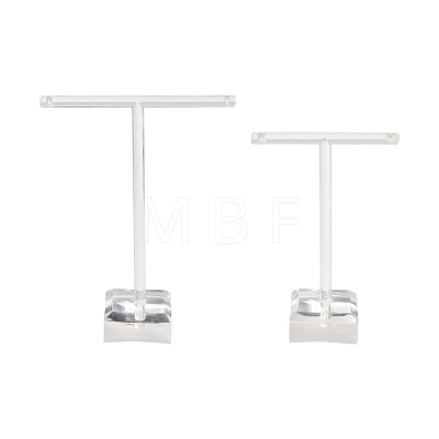 T Bar Organic Glass Earring Display Stand X-EDIS-G001-01-1