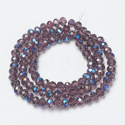 Electroplate Glass Beads Strands EGLA-A034-T4mm-I09-1