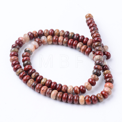 Natural Red Jasper Beads Strands G-R403-4x6-06-1