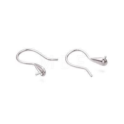 Anti-Tarnish Rhodium Plated 925 Sterling Silver Earring Hooks STER-N016-24P-1