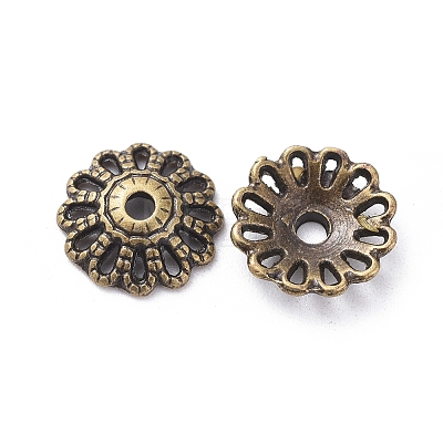 Tibetan Style Fancy Bead Caps LS-TIBE-LF1413YKG-AB-FF-1