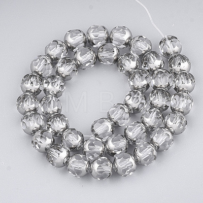 Electroplate Glass Beads Strands X-EGLA-T019-02I-1