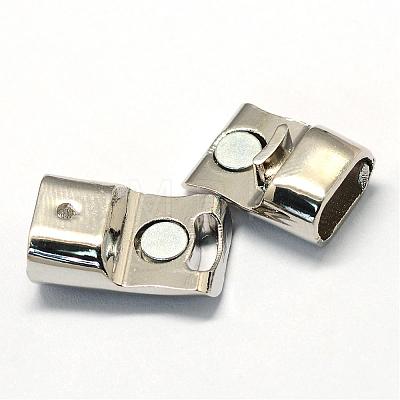 Alloy Magnetic Clasps with Glue-in Ends PALLOY-R089-06P-1