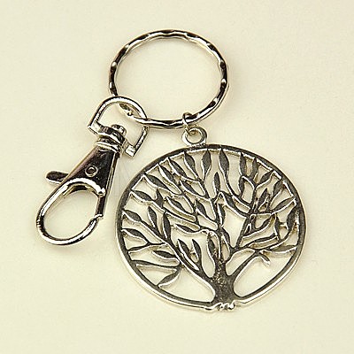 Tibetan Style Tree of life Keychain KEYC-JKC0009-21-1