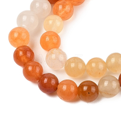 Natural Golden Silk Jade Beads Strands G-N344-01B-01-1