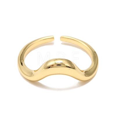 Brass Open Cuff Ring for Woman RJEW-F146-03G-1